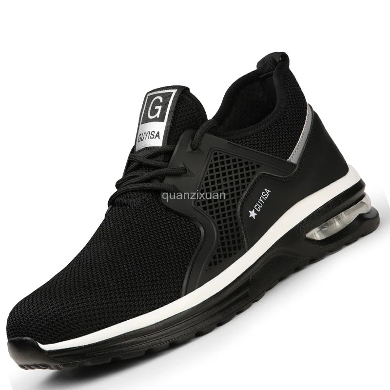 Breathable Men Work Safety Boots Steel Toe Shoes Male Anti-puncture Safety Shoes Indestructible Work Sneakers Security Footwear