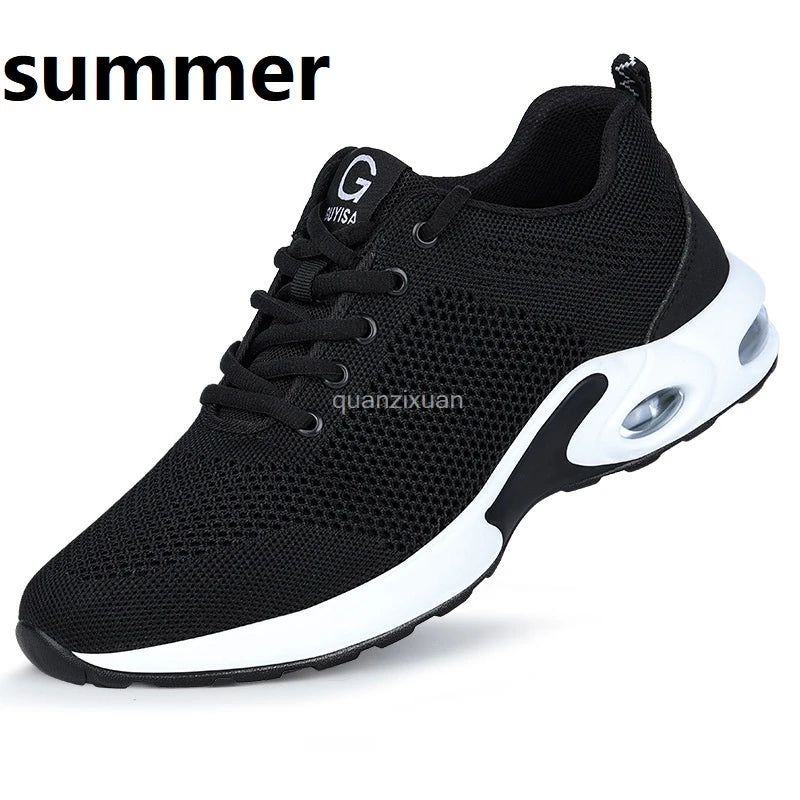 Breathable Men Work Safety Boots Steel Toe Shoes Male Anti-puncture Safety Shoes Indestructible Work Sneakers Security Footwear