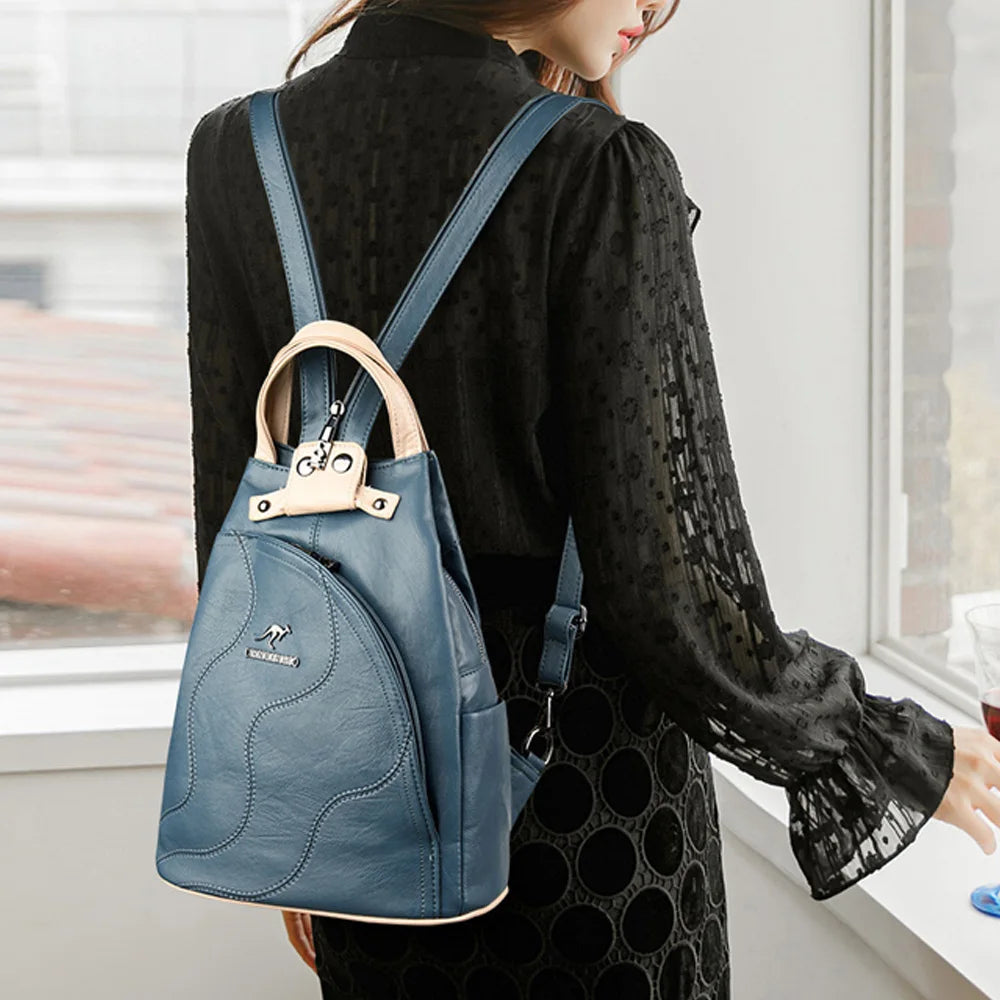 Women's PU Leather Backpack – Stylish & Functional