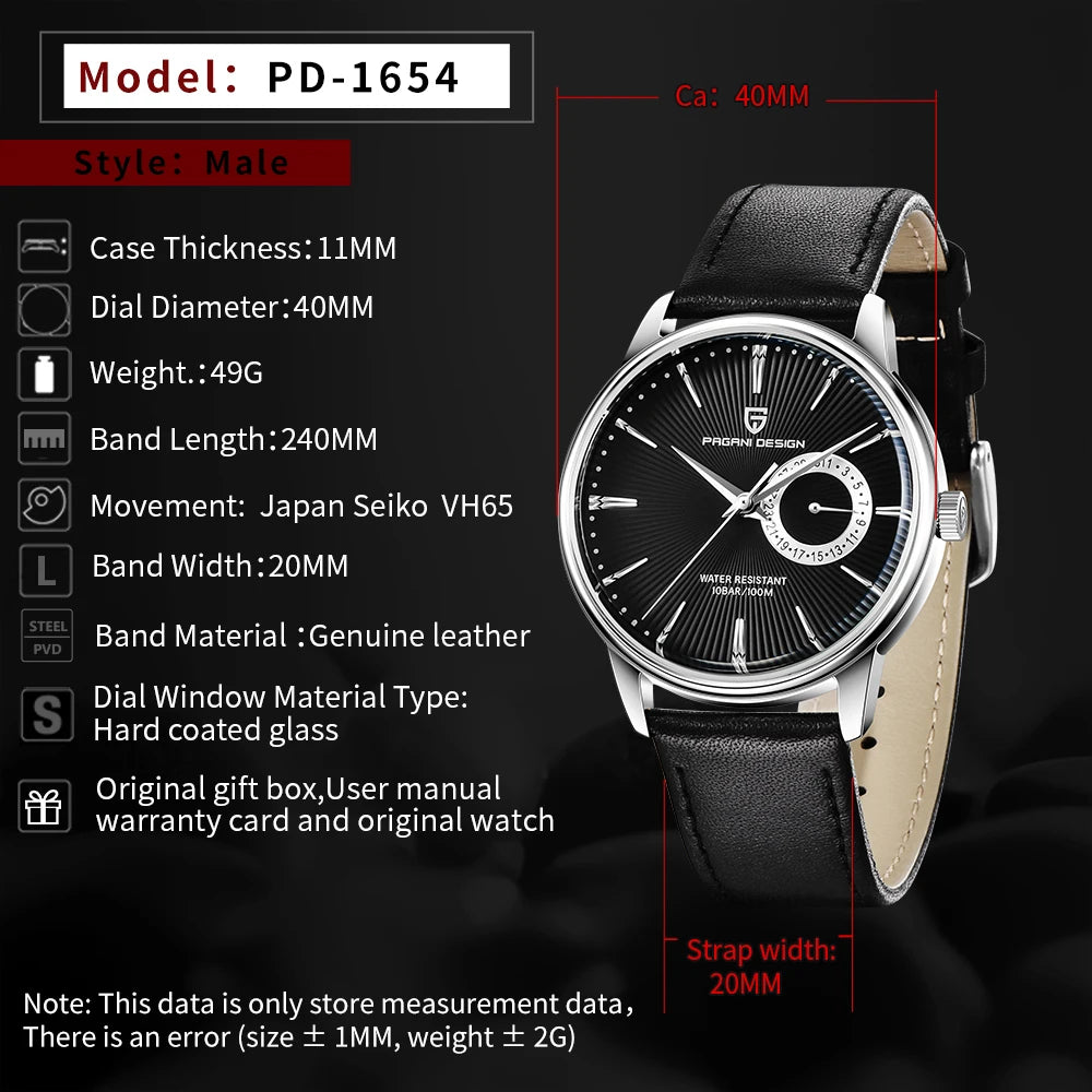 PAGANI DESIGN 1645 – Military Sports Waterproof Quartz Watch