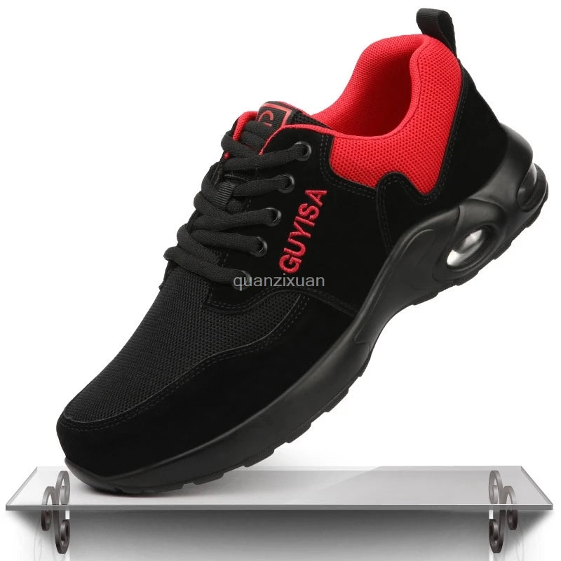 Breathable Men Work Safety Boots Steel Toe Shoes Male Anti-puncture Safety Shoes Indestructible Work Sneakers Security Footwear
