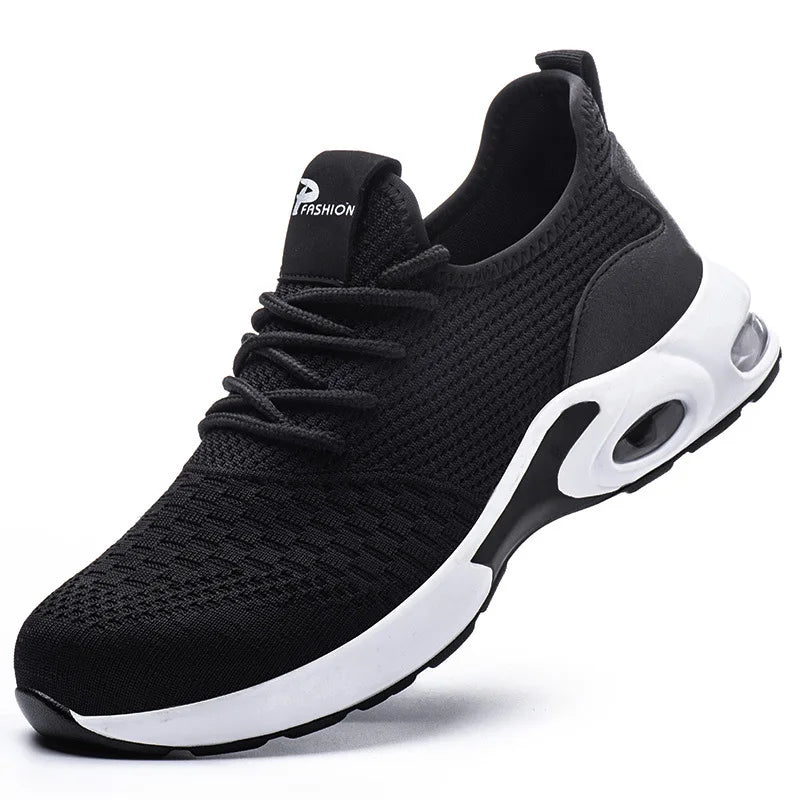 Breathable Men Work Safety Boots Steel Toe Shoes Male Anti-puncture Safety Shoes Indestructible Work Sneakers Security Footwear