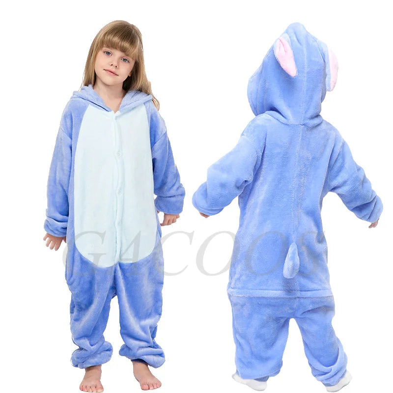 Children Pyjamas Unicorn Onesies Pajamas Animal Kigurumi Wolf Costumes Halloween Cartoon Anime Cosplay Clothes for Kids Jumpsuit