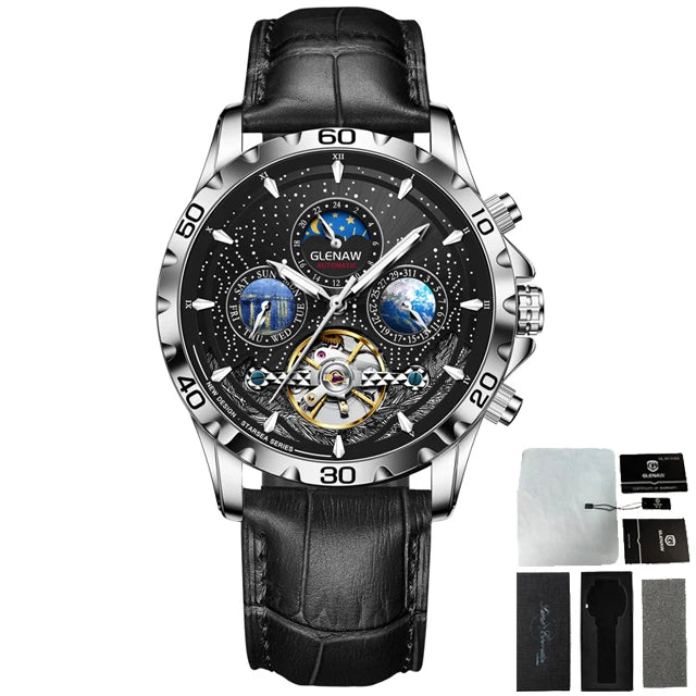 GLENAW Luxury Automatic Watch – Waterproof & Business Style