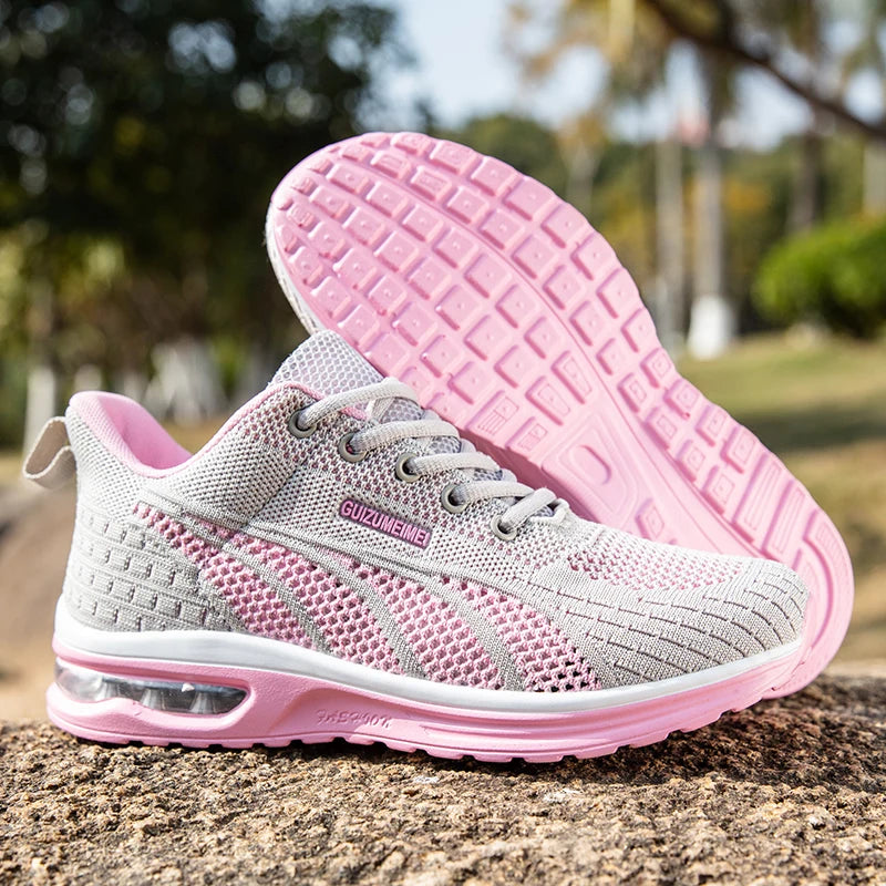 Women Running Shoes Ladies Breathable Sneakers Mesh Tennis Women's Sports Shoes Outdoor Lace Up Training Shoes