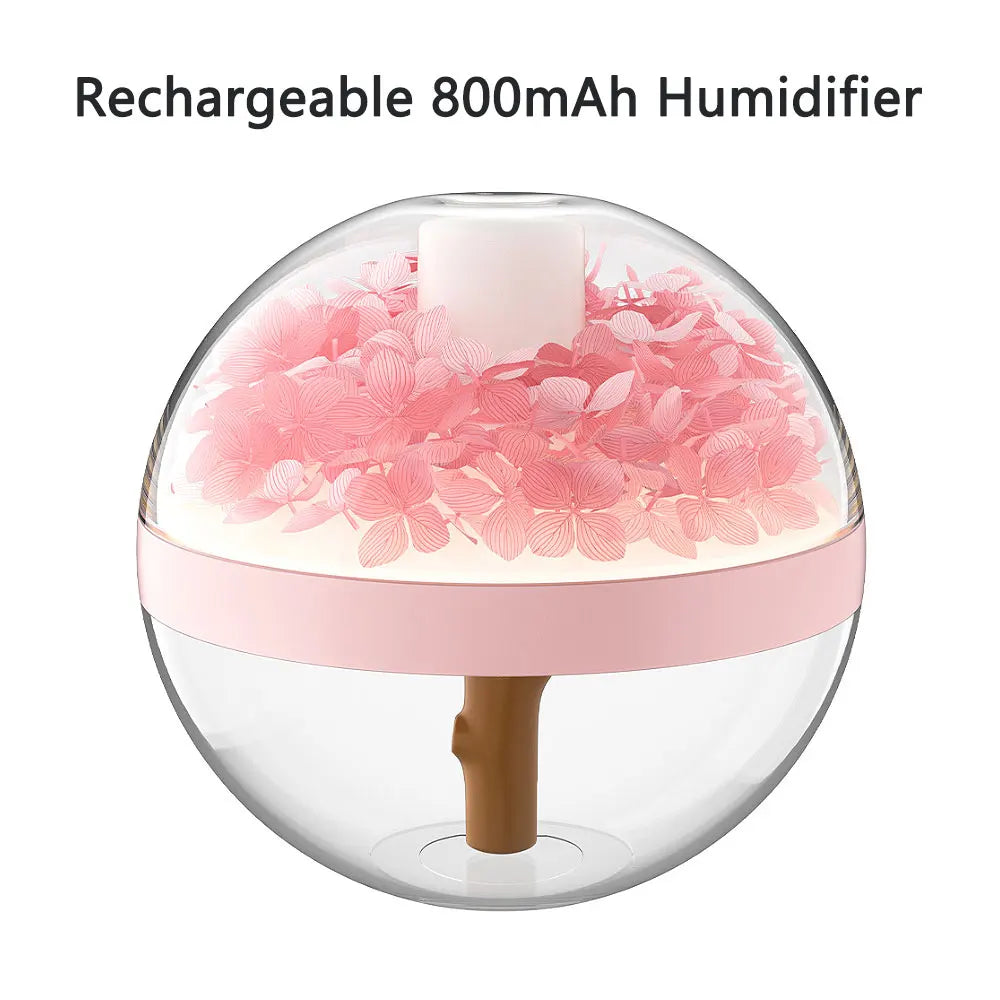Eternal Flower Mini Humidifier – USB Diffuser & LED Atmosphere Light