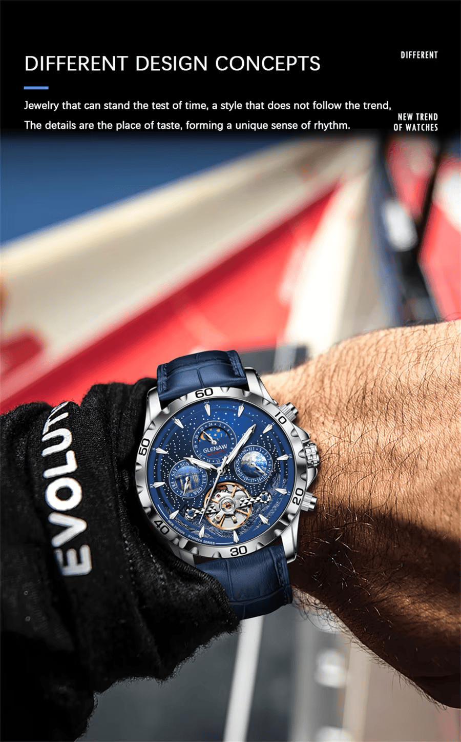 GLENAW Luxury Automatic Watch – Waterproof & Business Style