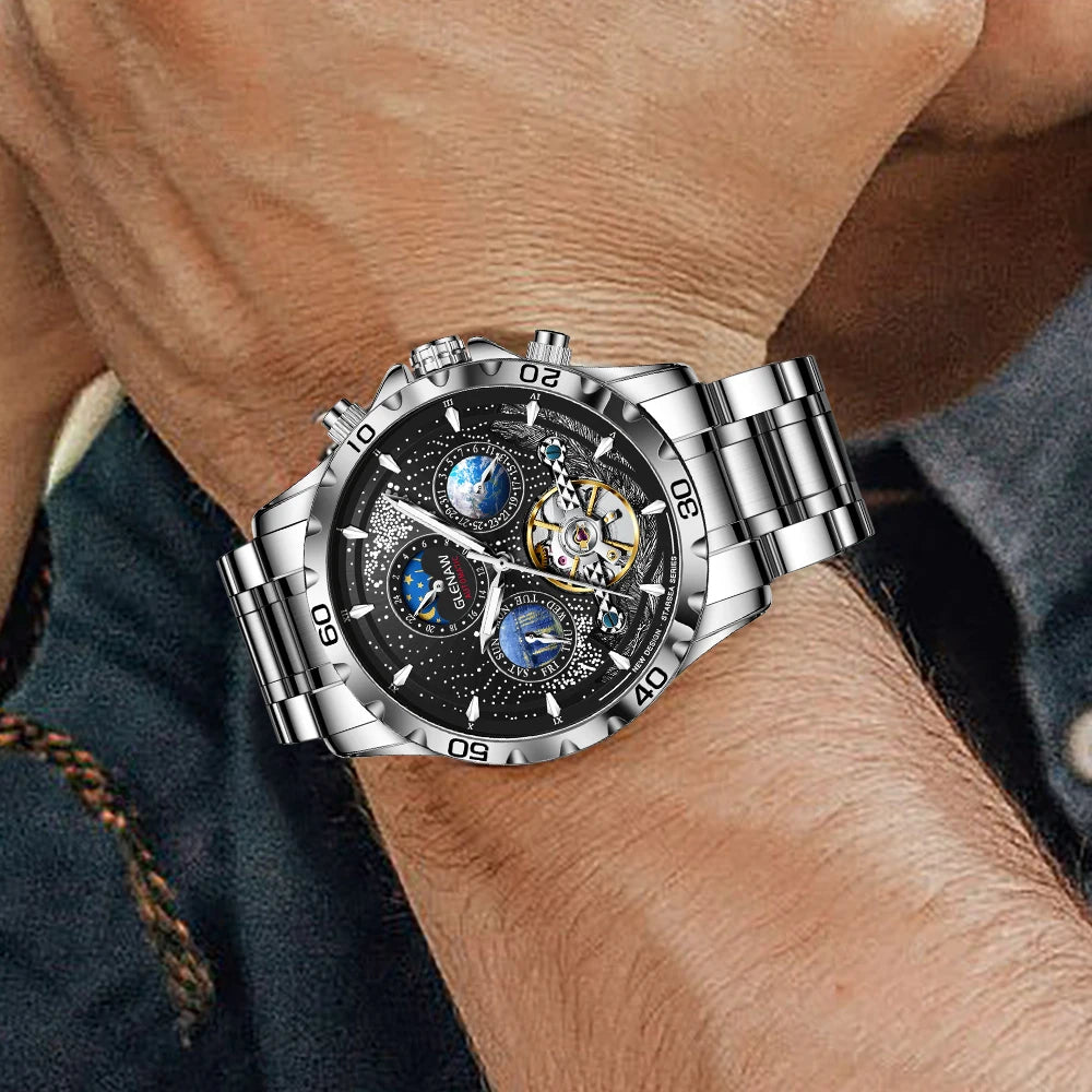 GLENAW Luxury Automatic Watch – Waterproof & Business Style