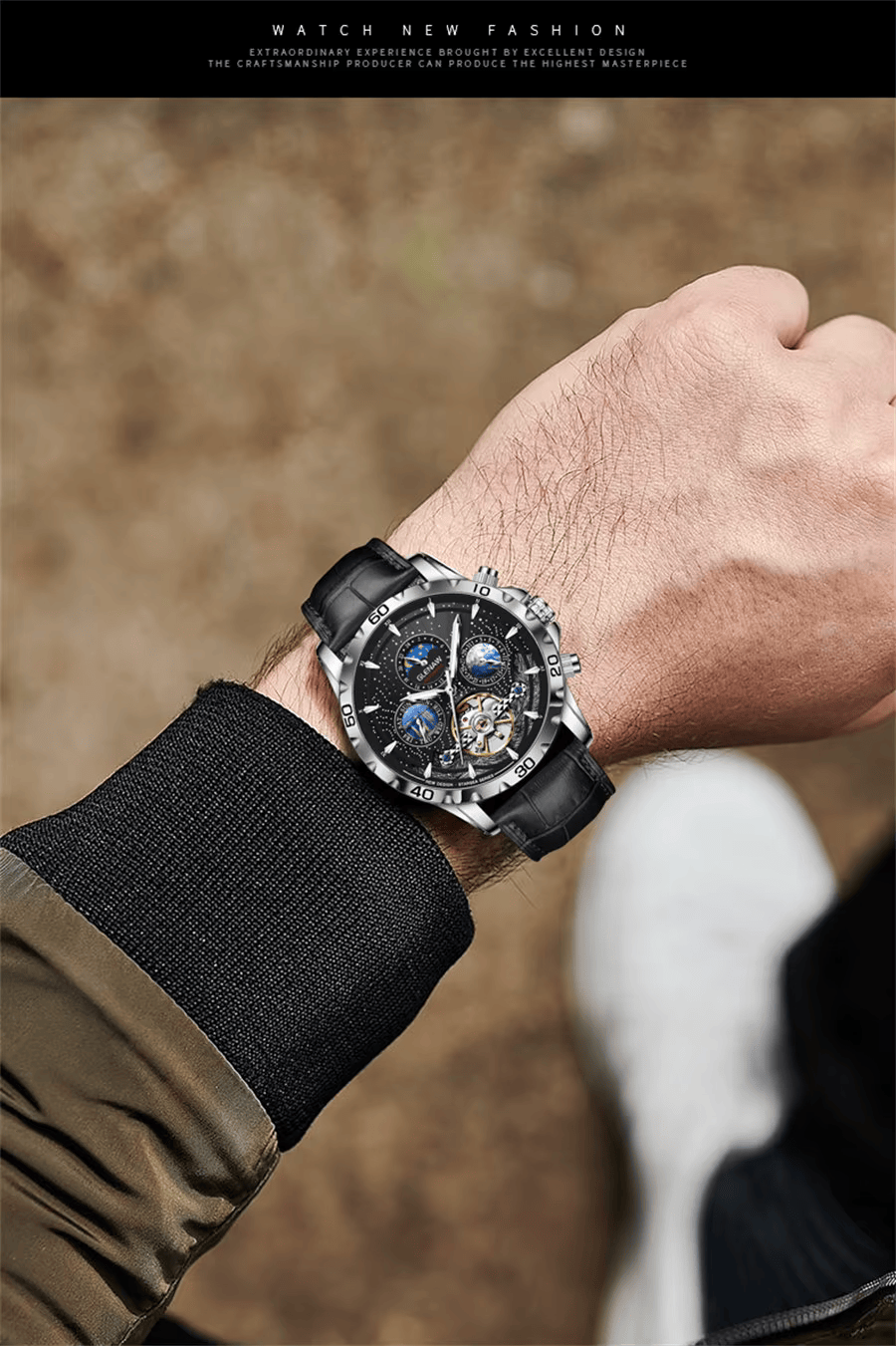 GLENAW Luxury Automatic Watch – Waterproof & Business Style