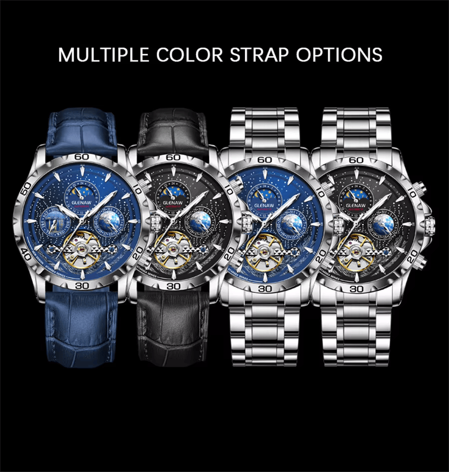 GLENAW Luxury Automatic Watch – Waterproof & Business Style