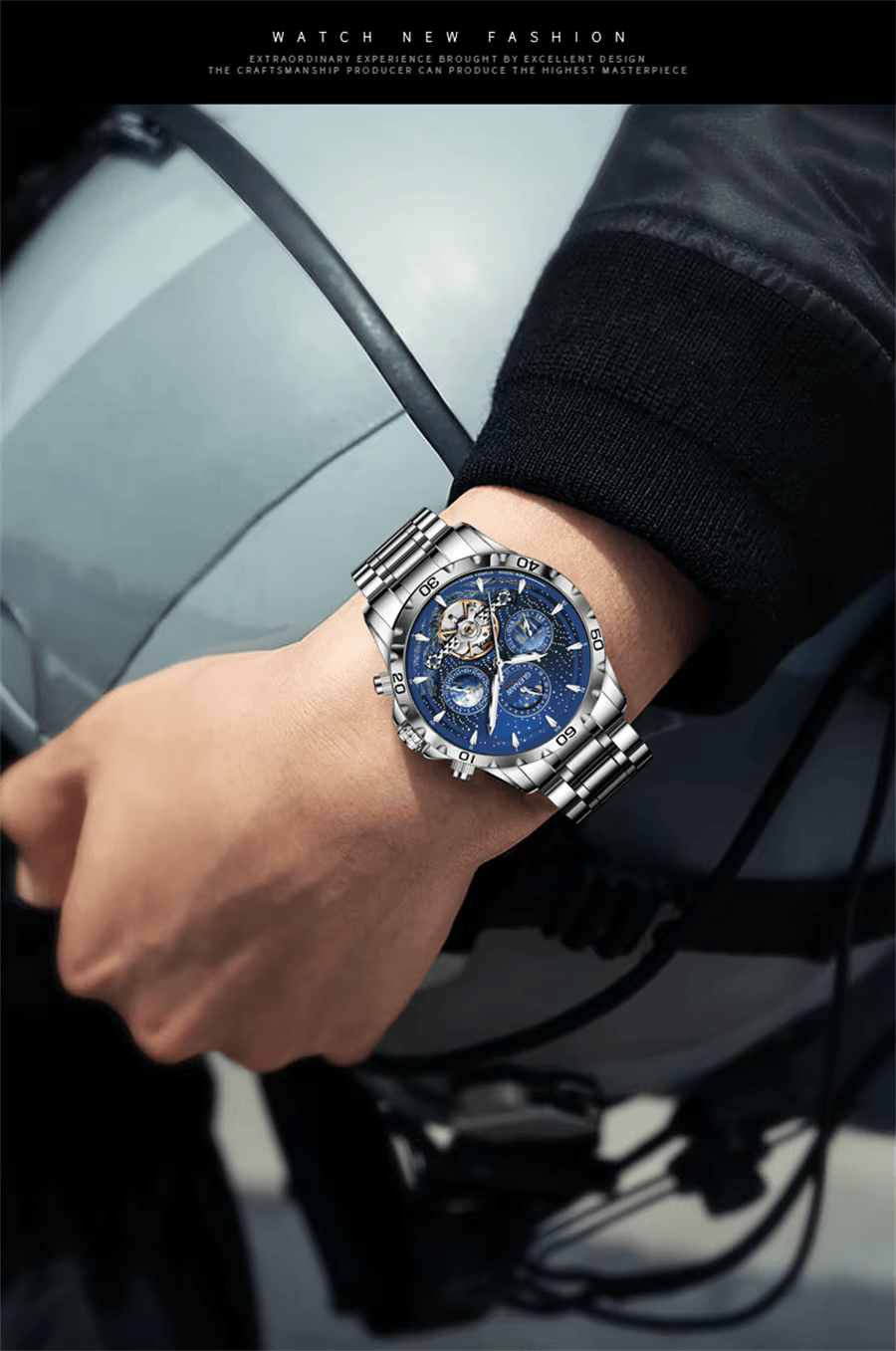 GLENAW Luxury Automatic Watch – Waterproof & Business Style