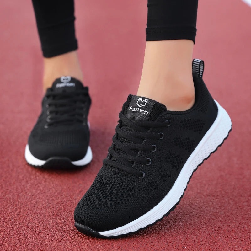 Women’s Fashion Sneakers – Breathable Platform Running Shoes