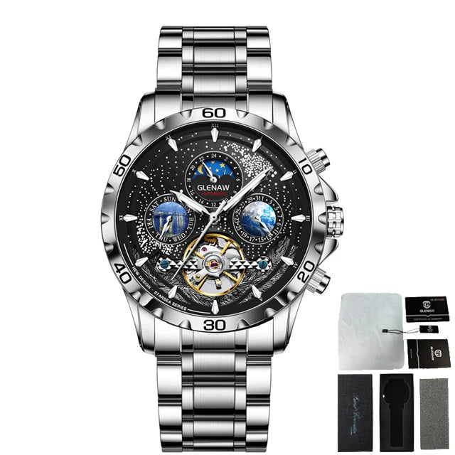 GLENAW Luxury Automatic Watch – Waterproof & Business Style