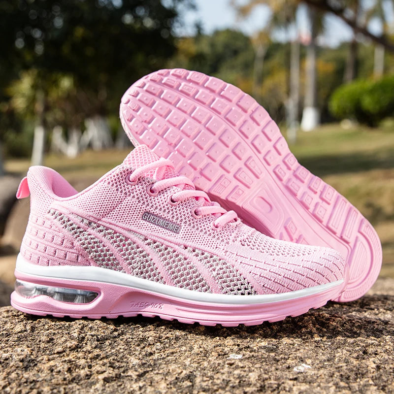 Women Running Shoes Ladies Breathable Sneakers Mesh Tennis Women's Sports Shoes Outdoor Lace Up Training Shoes