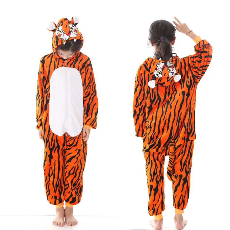 Children Pyjamas Unicorn Onesies Pajamas Animal Kigurumi Wolf Costumes Halloween Cartoon Anime Cosplay Clothes for Kids Jumpsuit