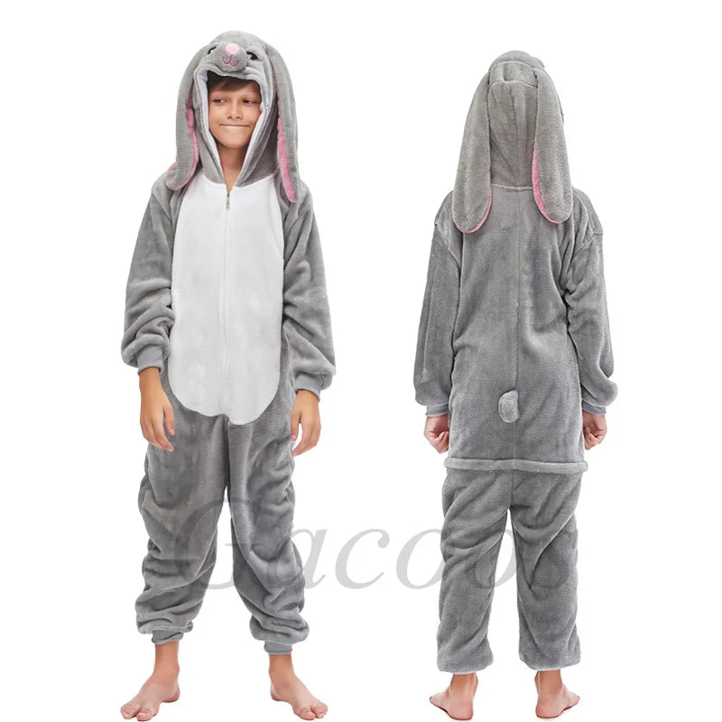 Children Pyjamas Unicorn Onesies Pajamas Animal Kigurumi Wolf Costumes Halloween Cartoon Anime Cosplay Clothes for Kids Jumpsuit