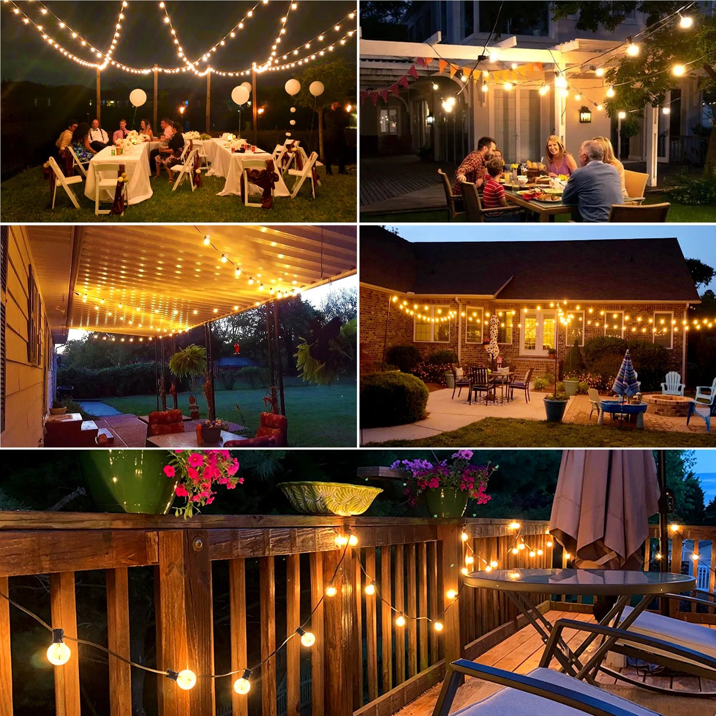 Solar String Lights G40 – 12 meters 31 bulbs
