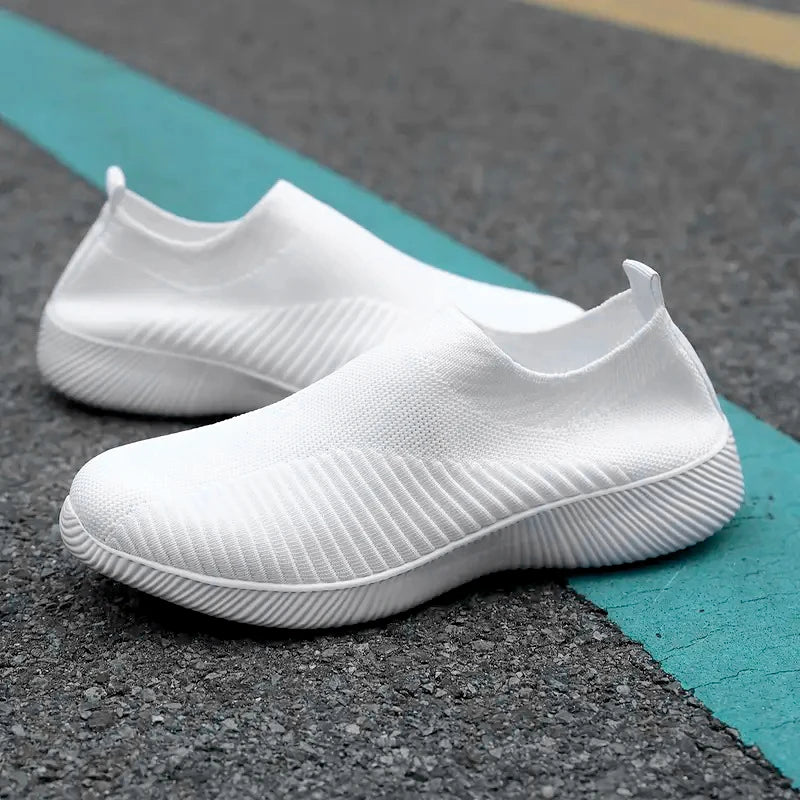 Women's Slip-On Mesh Sneakers – Lightweight & Breathable Walking Shoes