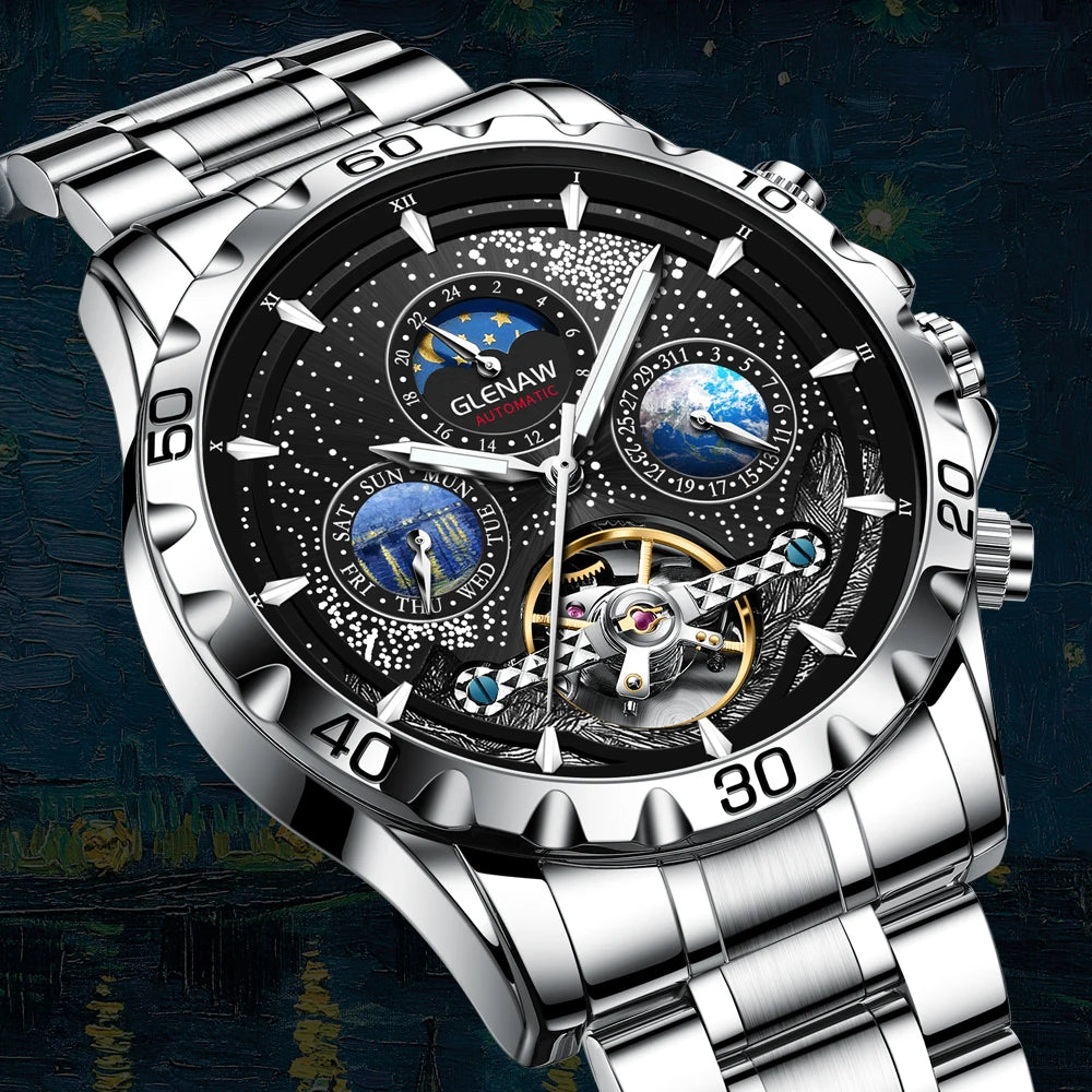 GLENAW Luxury Automatic Watch – Waterproof & Business Style