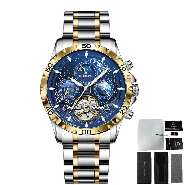GLENAW Luxury Automatic Watch – Waterproof & Business Style