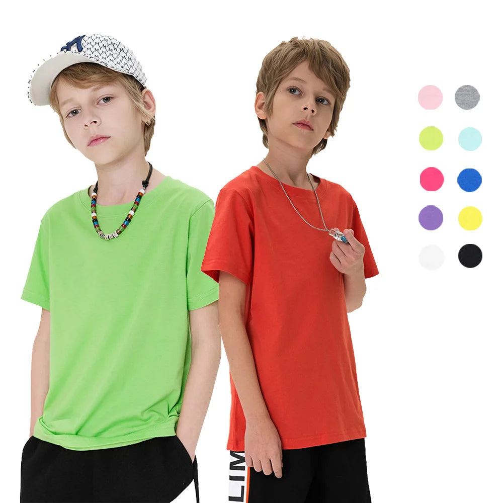 100% Cotton Blank T-Shirt – Soft & Comfy for Kids