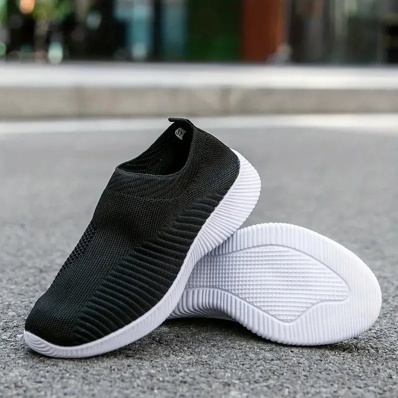 Women's Slip-On Mesh Sneakers – Lightweight & Breathable Walking Shoes