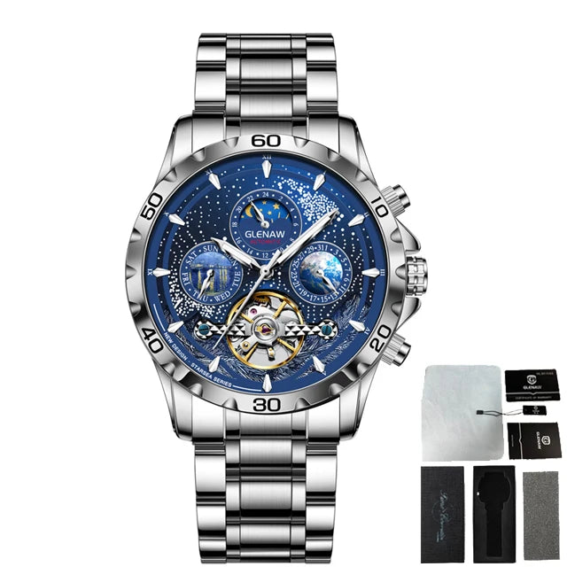 GLENAW Luxury Automatic Watch – Waterproof & Business Style