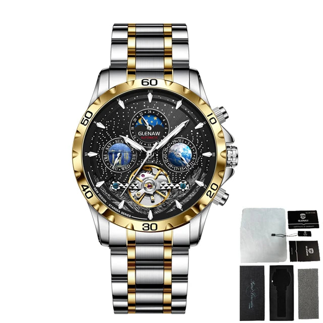 GLENAW Luxury Automatic Watch – Waterproof & Business Style