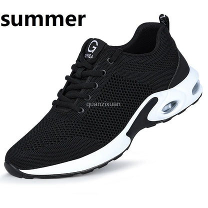 Breathable Men Work Safety Boots Steel Toe Shoes Male Anti-puncture Safety Shoes Indestructible Work Sneakers Security Footwear
