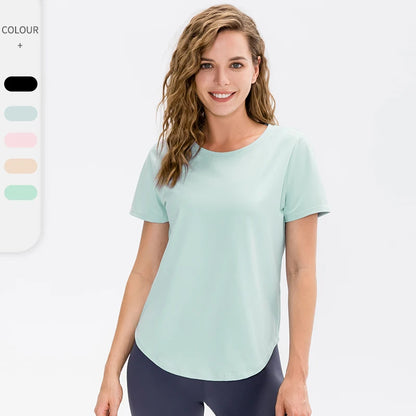 Women’s Loose Yoga Top – Breathable, Quick-Dry T-shirt