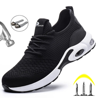 Breathable Men Work Safety Boots Steel Toe Shoes Male Anti-puncture Safety Shoes Indestructible Work Sneakers Security Footwear