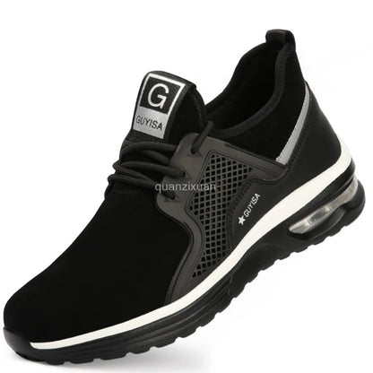 Breathable Men Work Safety Boots Steel Toe Shoes Male Anti-puncture Safety Shoes Indestructible Work Sneakers Security Footwear