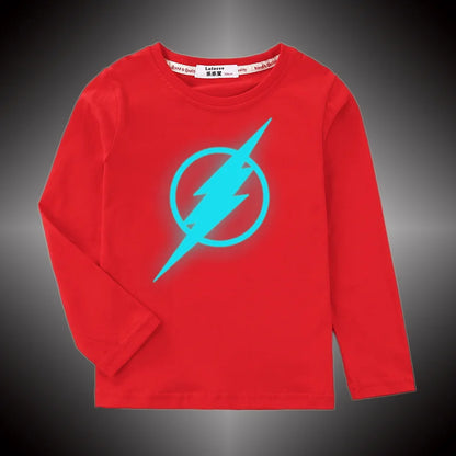 Aimi Lakana Kids Lightning Print Long Sleeve Cotton Tee