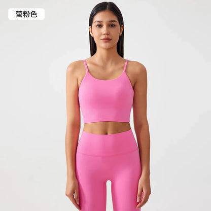 Women’s Sports Tank – Push-Up Bra, Crisscross Back