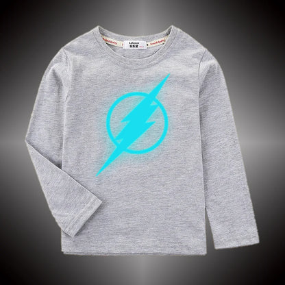 Aimi Lakana Kids Lightning Print Long Sleeve Cotton Tee