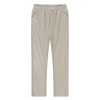 Men’s Cotton Linen Pants – Breathable Autumn Trousers for Casual & Streetwear