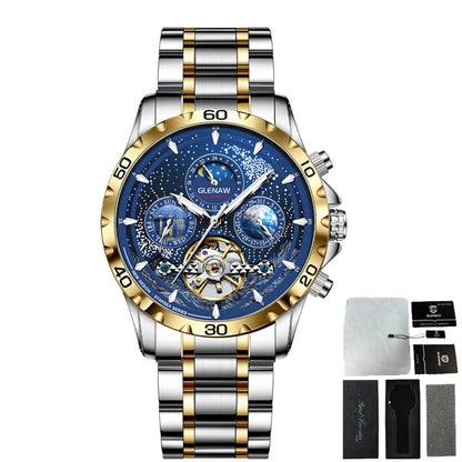 GLENAW Luxury Automatic Watch – Waterproof & Business Style