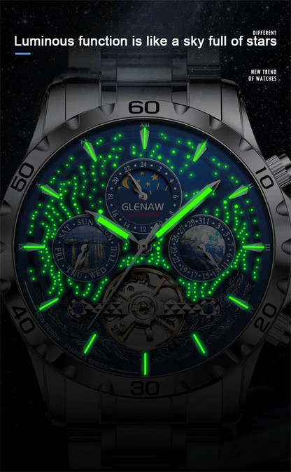 GLENAW Luxury Automatic Watch – Waterproof & Business Style