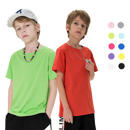 100% Cotton Blank T-Shirt – Soft & Comfy for Kids