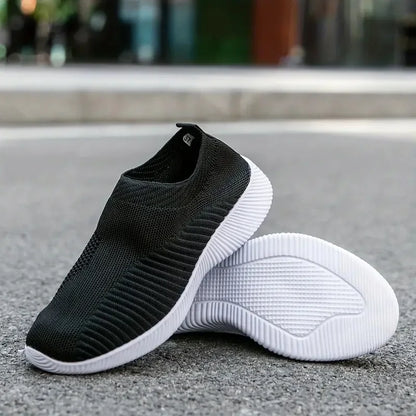 Women's Slip-On Mesh Sneakers – Lightweight & Breathable Walking Shoes
